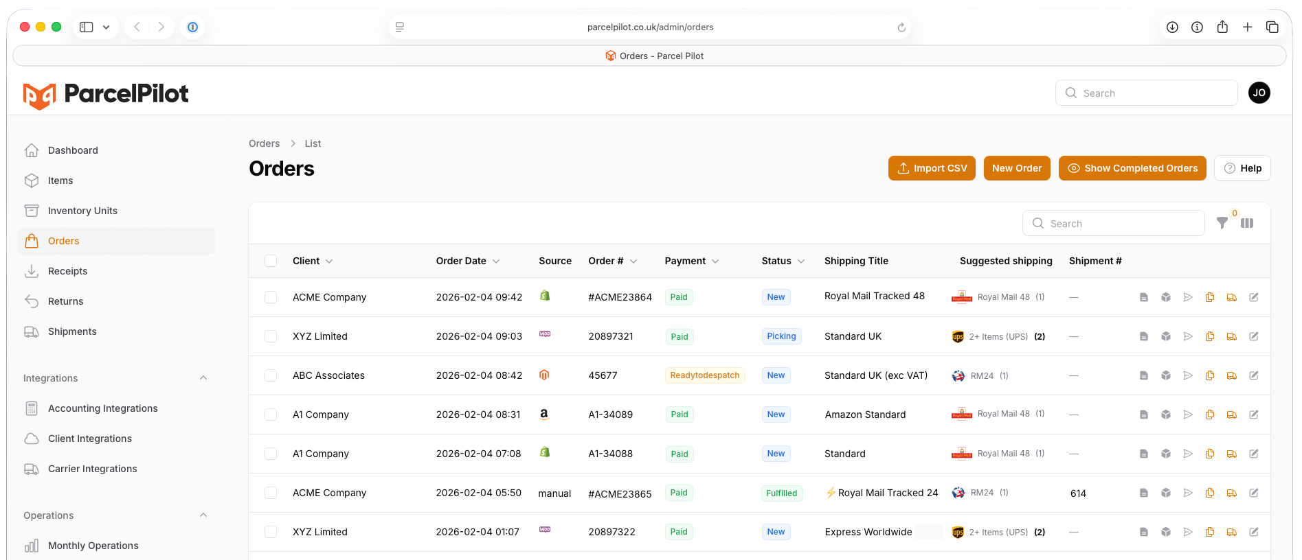 Dashboard preview